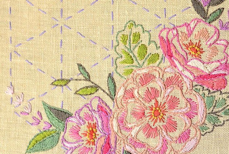 bordado con flores