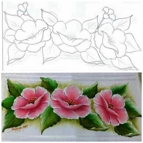 dibujos para bordar flores