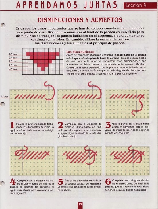puntadas punto de cruz