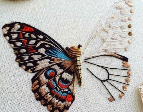 mariposa bordada
