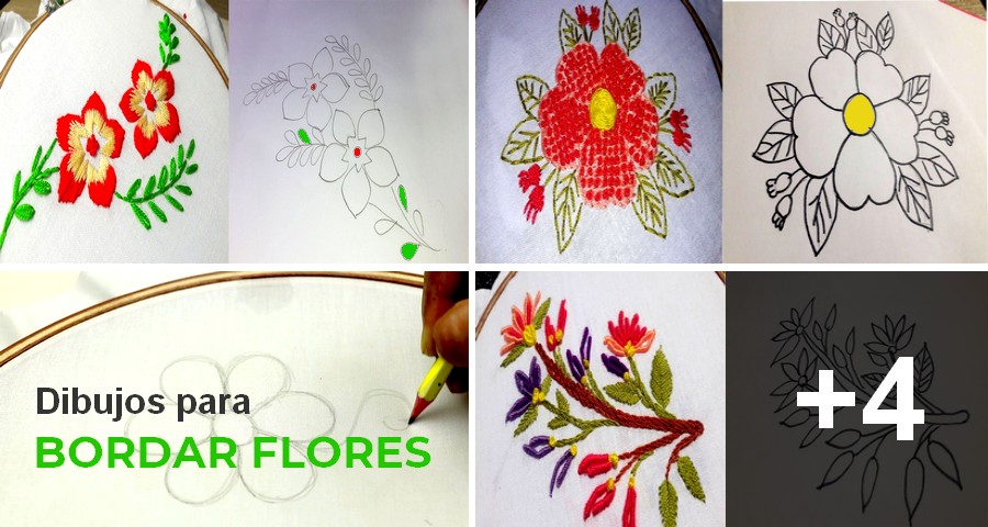 Bordar flores - 5 Dibujos sencillos para inspirarte - Bordados a Mano