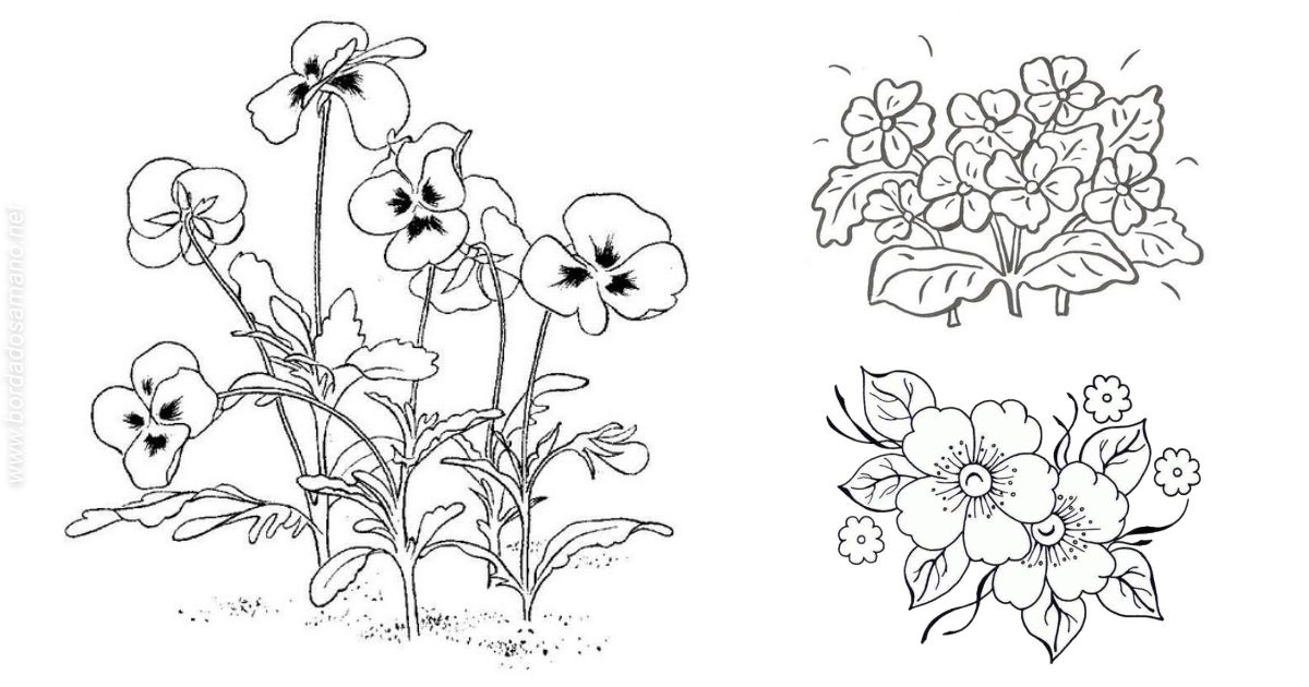 15 Dibujos para bordar servilletas - Bordados a Mano