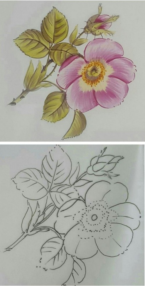 dibujos para bordar flores
