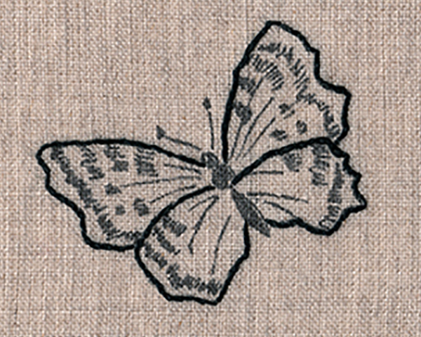 diseño bordar mariposas