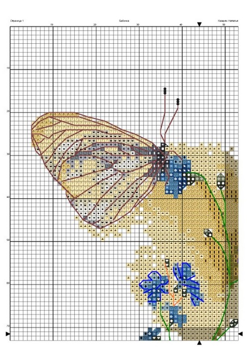 patrones bordar una mariposa