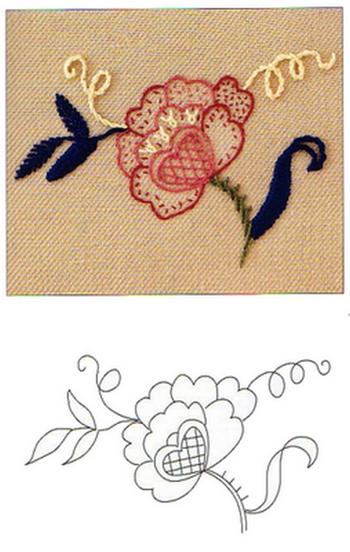 11 Dibujos para bordar flores - Bordados a Mano