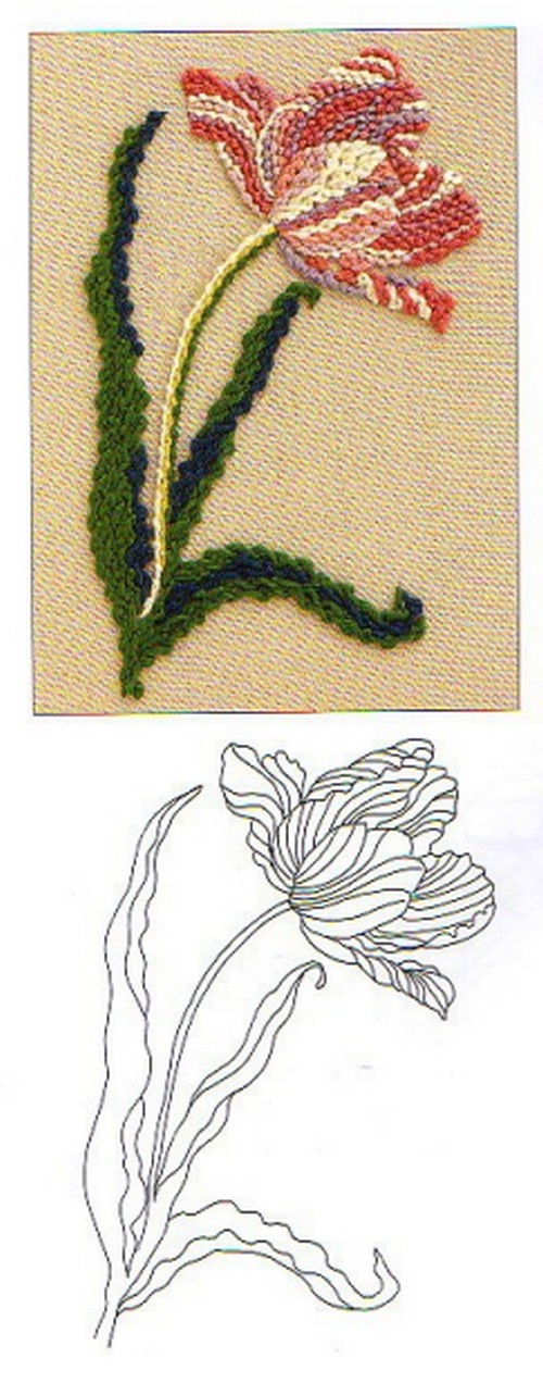 dibujos para bordar flores