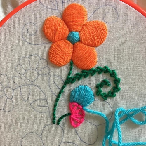 embroider in filled stitch