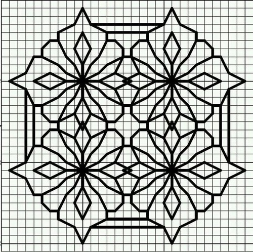 diseño para bordados blackwork