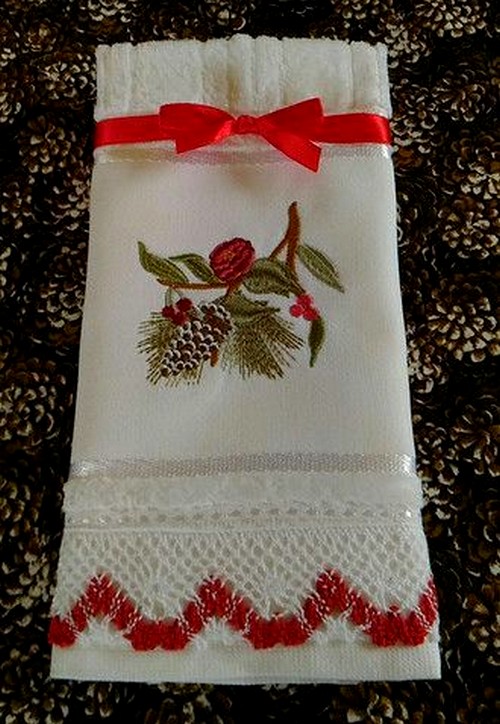 bordar toalla diseños navideños