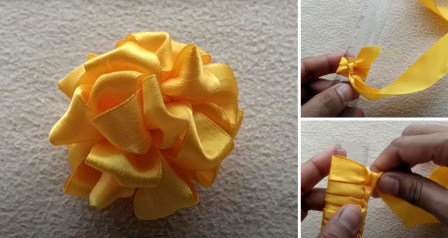 Super Easy Ribbon Flower making with Scale