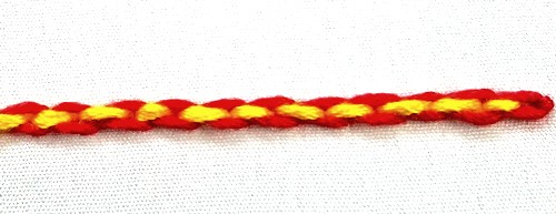 topstitched chain stitch