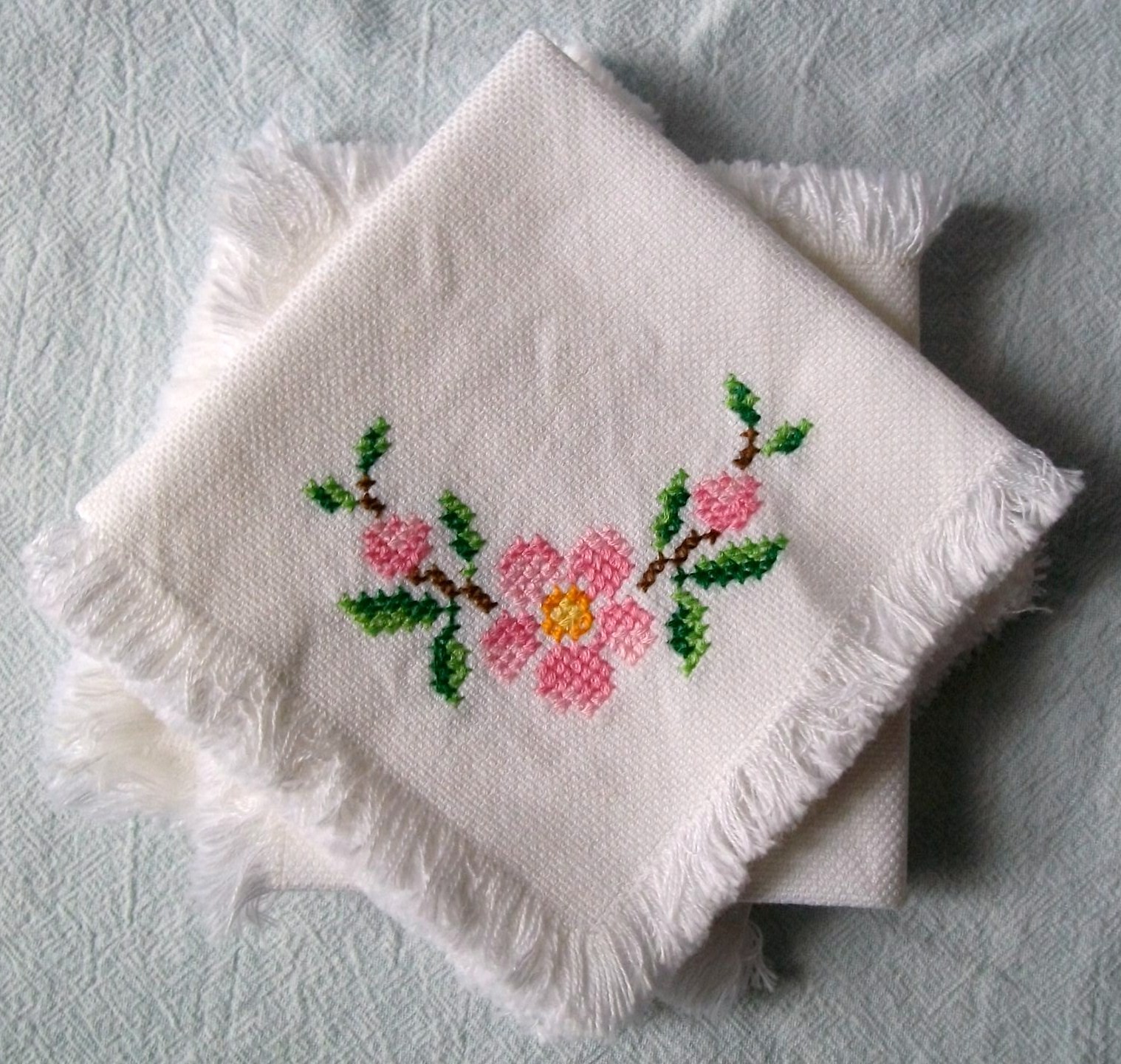 Cross stitch napkin