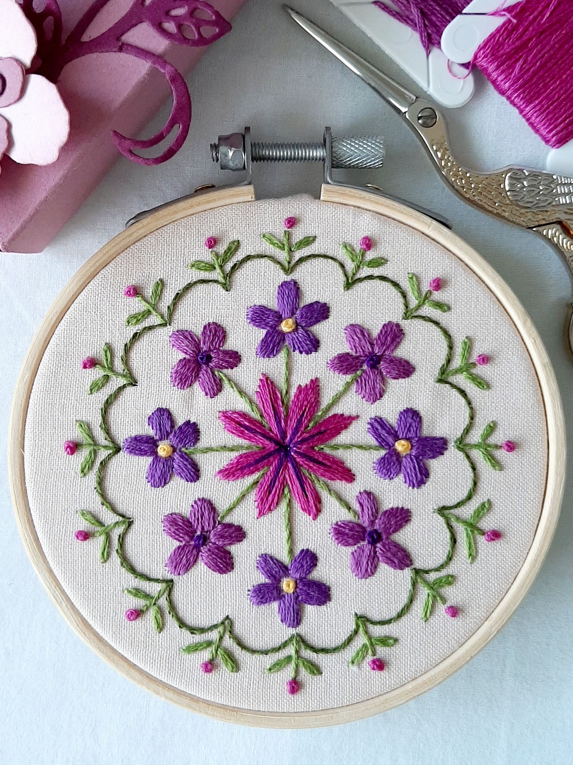 embroidered mandala