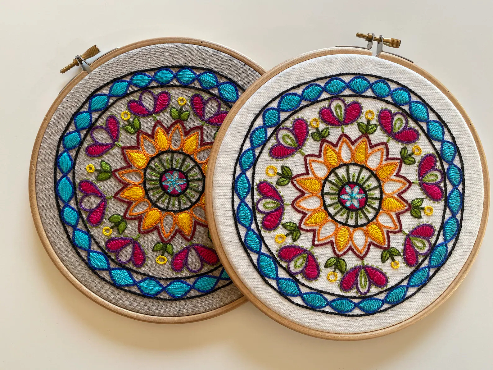 Embroidered ethnic mandala