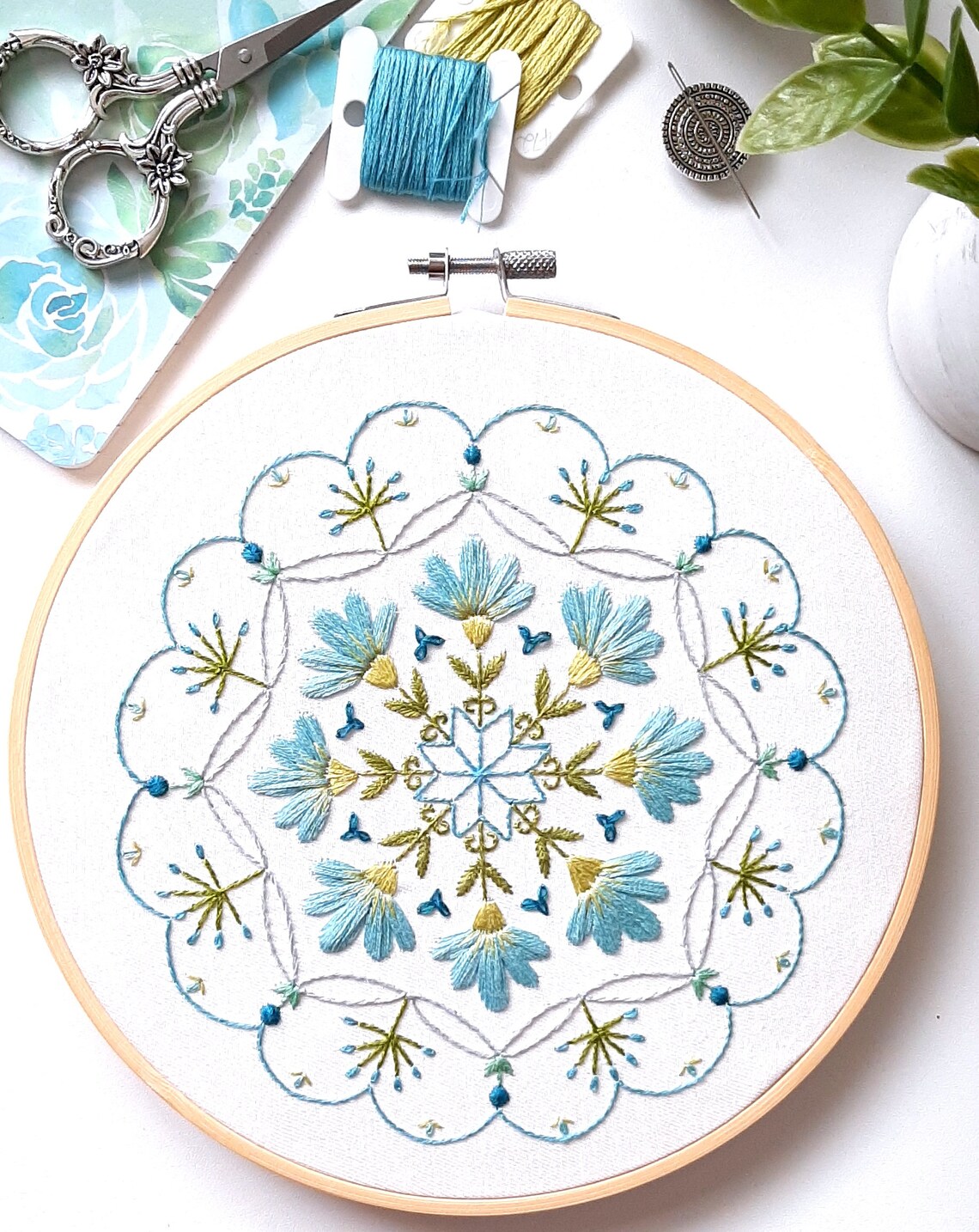 Embroidered Zen Mandala